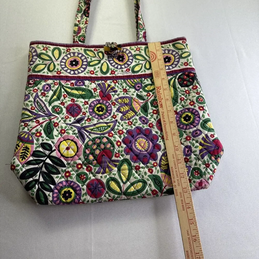 Vera Bradley Toggle Tote Viva La Vera Quilted Cotton Floral Shoulder Bag Retired